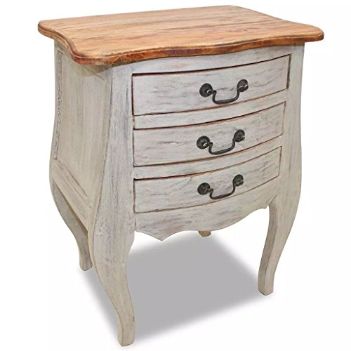 Amazon Com Festnight Vintage End Side Table With 3 Drawers