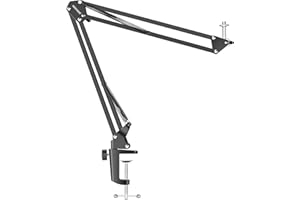 Neewer Adjustable Desktop Clamp Suspension Boom Scissor Mount Stand Holder for Logitech Webcam C922 C930e C930 C920 C615, Dur