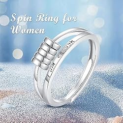 Vito 925 Sterling Silver Anxiety Fidget Ring for