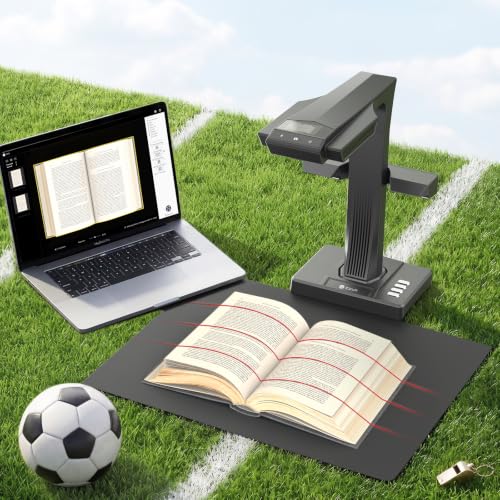 CZUR 16MP Professional Book Scanner, HD Camera Document Scanner with OCR, Converts Documents to PDF, Word, Tiff, Excel, Compatible with Windows macOS (ET16 Plus)