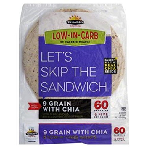 TUMAROS 9 Grain with Chia, 8 Count (Pack of 6)