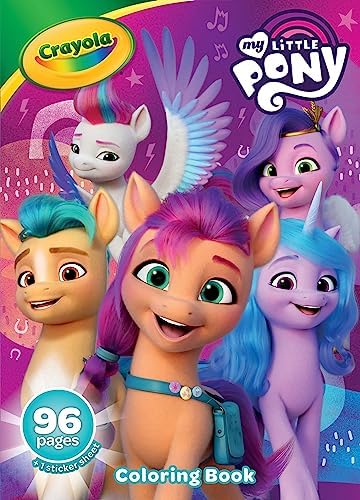 Crayola My Little Pony Coloring Book with Stickers, Gift for Girls and ...