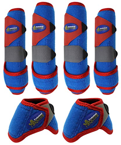 Professional Equine Horse Sports Medicine Splint Boots & Bell Boots Combo 4115D