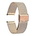 TRUMiRR 16mm Watchband Mesh Stainless Steel Metal Watch Band Strap Bracelet for Motorola Moto 360 2 (2nd Gen 42mm Women's 2015),Huawei Talkband B3 with Tool and Spring Bar, Rose Gold