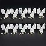 Hobbypark 10 Sets Nylon Standard Control Horns W13xL18xH25mm 4 Holes with Screw for RC Airplane Parts KT Model Replacement
