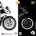VFLUO - Motorcycle Reflective Wheel Stripes kit, 1 Wheel Rim Stickers Pack, 3M Technology™ - High lateral Visibility, Discreet and Design, Easy Installation