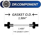 DR.COMPONENT 1.5" Sanitary Tri-Clamp Gasket 2pk Bonded Screen Black EPDM 80 Mesh view 3