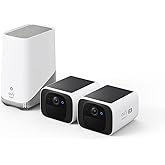 eufy security S220 SoloCam 2 Pack with Homebase 3, Solar Security Camera, Wireless Outdoor Camera, Continuous Power, 2K Resol