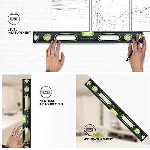image for Spirit Level, GALAX PRO 24 Inch Grip Level, Standard Metric Ruler with