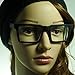 RETRO Trendy Geometric Square Frame Men Women Clear Lens Eye Glasses BLACK