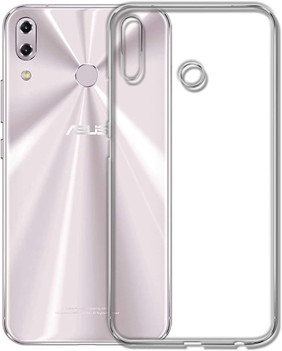 Fasheen Back Case Cover for Asus ZenFone 5Z, Flexible Soft Silicone Rubber TPU, Print: Transparent