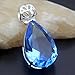 Hermosa Pendant Necklace London Blue Topaz Teardrop Jewelry for Women Gifts