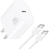 35W USB C Fast Charger for iPad Pro 13/12.9/11 inch 2025-2018, Air 6/5, Mini 7/6, iPad 11th(A16)/10th Generation, iPhone 17/1