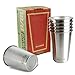 Stainless Steel Pint Cup - 18/8 Food-grade Tumbler Mug for Camping and Hiking - by Not Just A Gadget (Silver-pack of 5, 16 oz)