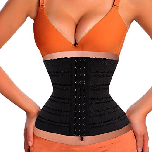 TGQ Waist Tummy Trainer Shapewear Shaper Corset Girdle Cincher Women Body Yoga Lack Beige L