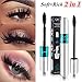 2In 1 Mascara XUANOU 3D Fiber Mascara Long Black Lash Eyelash Extension Waterproof Eye Makeup Extension Tool