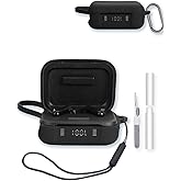 BOVUGAC Case for Soundcore P41i True Wireless Earbuds,Soft Protective, Silicone Case Cover with Keychain & Cleaning Kit & Lanyard for Soundcore P41i-Black