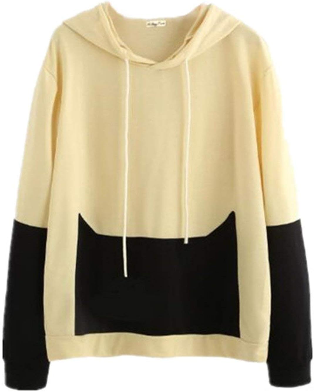 Mujer Sudaderas con Capucha Primavera Otoño Elegantes Moda Anchas Casual Patchwork Encapuchado