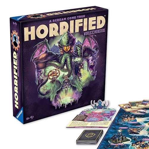 Ravensburger Horrified Games - World of Monsters - Strategy Board Game - Boost Critical Thinking & Teamwork - Cooperative Gameplay - Unique Monster Challenges - 1 to 5 Players - Adults & Kids 10+