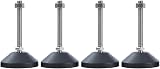 KATSU 4pk M12x100mm Stainless Steel Leveling Feet Swivel Nylon Base view 1