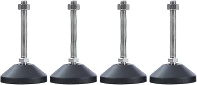 KATSU 4pk M12x100mm Stainless Steel Leveling Feet Swivel Nylon Base