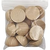 INSPIRELLE 50mm Unfinished Half Round Wooden Beads 15pcs Split Natural Round Wood Balls for Crafts and Christmas Home Party Decorative