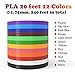 3D Pen Filament Refills Pla 1.75mm of 12 Colors 20 Feet Total 240 Linear Feet with 50 Stencils EBook for MYNT3D, DigiHero, Canbor, Tecboss, Soyan, TIPEYE, DigiHero, Hongdak, Dikale 3D Printing Pen