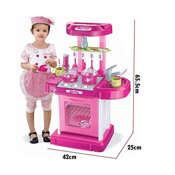 TikTakToo Kinderküche Puppenküche im Koffer mit Zubehör - Küche mit Licht und Sound zum mitnehmen für Kinder Spielküche… – Bild 4