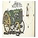 Open Road Brands John Deere Vintage Tractor Clock Embossed Metal Wall Art Sign