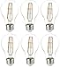 Amazon Basics 60 Watt Equivalent, Clear, Soft White, Dimmable, 15,000 Hour Lifetime, A19 LED Light Bulb, 6-Pack