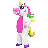Camlinbo Halloween Inflatable Unicorn Costume for Adults Women Men Full Body Blow up Halloween Costumes Party Cosplay