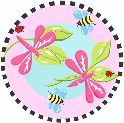 Fun Rugs JR-TSC-011 39RD Jade Reynolds Pink Dragonfly