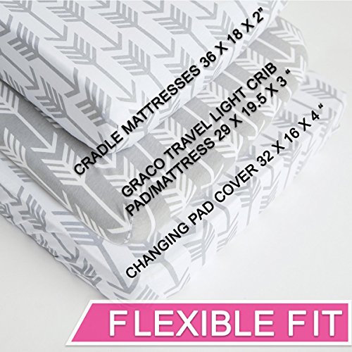 image for Kids N' Such Changing Pad Cover | Arrows | 100% Premium Jersey Knit Co