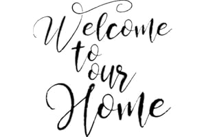 "Welcome to Our Home" Stencil (10 mil Plastic) | Decor Stencils for Painting on Wood, Wall, Tile, Canvas, Paper, Fabric, Furniture and Floor | Reusable Stencil | FS017 by Designer Stencils