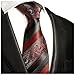 Baked Apple Red Silk Tie and Pocket Square Paul Malone Red Line