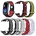 Aolvo Silicone Watch Bands Replacement Accessories Strap fit Samsung Gear Fit2 Pro SM-R365/ Gear Fit2 SM-R360 Black-red