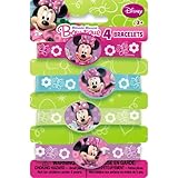 Minnie Mouse Rubber Bracelets, 4ct