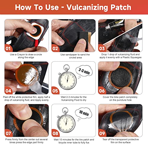 Maifede Bike Inner Tube Patch Kits, Bicycle Tire Repair Kit, with