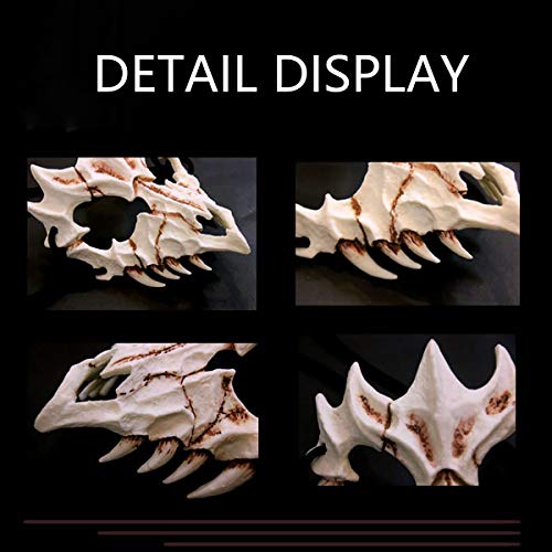 Nincee Japanische Halloween-Maske, Tiger Cosplay-Maske - Harz Halbgesicht Weißer Schädel Gruselige Maske, Dekorative… – Bild 3