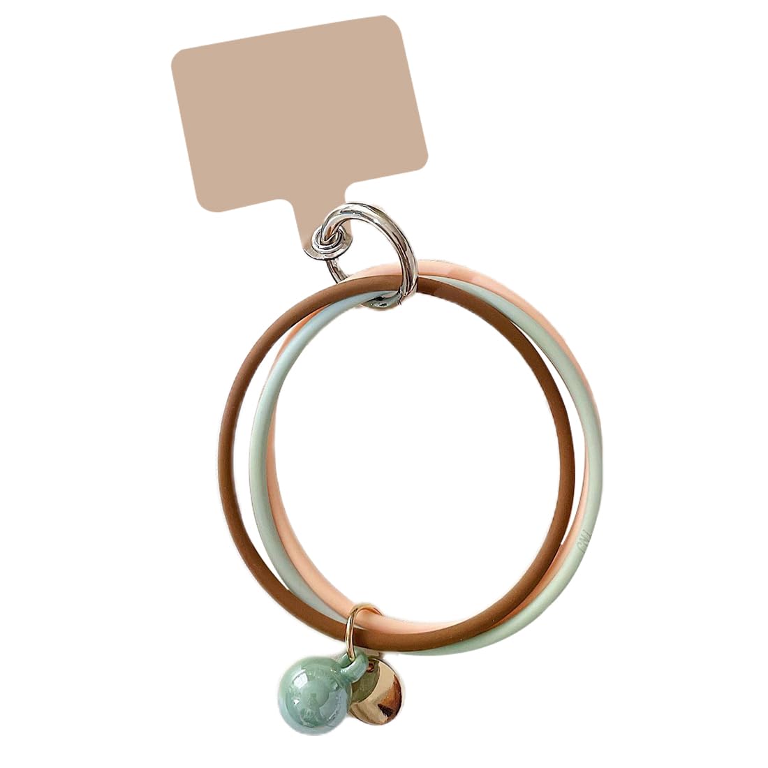 ZKSXOA Phone Lanyard Crossbody Phone Strap and Silicone Wrist Strap Set Adjustable Neck Strap Colourful Phone Charm with 1 Patches for Most Mobile Phone