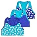 Lucky & Me | Layla Racerback Crop Tank Top | Girls Sports Bra | Tagless with Wide Straps | 3 Pack