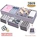 Drawer Organizer Clothes Underwear Dresser Organizer Washable Sock Organizer Storage Bra Box Foldable Removable Dividers Fabric Closet Bins For Baby Clothing Nursery Ties Lingerie Panties Belts 5 Gray