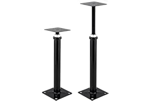 YMSZGBZG 2 Pack Adjustable Floor Jack,Mini Screw Jack,Telescoping Jack for Temporary Support,Post 12" to 16" (Black).