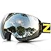 ZIONOR X7 Ski Snowboard Goggles with UV Protection Anti-fog OTG Spherical Lens Anti-slip Strap for Men Women