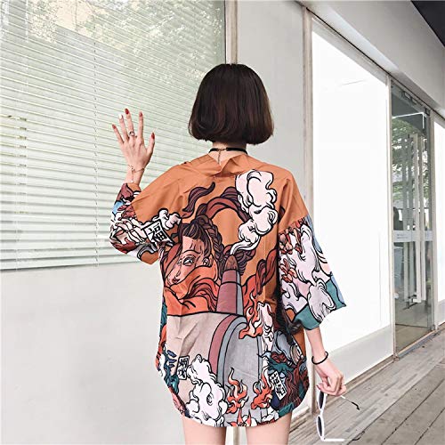 Kimono Cardigan Blouse Shirt Summer Beach Kimonos Woman Cosplay Japanese Streetwear Komono Ff1126,1,One Size - Thumbnail 6