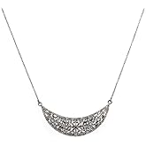 Large Baguette Diamond Moon Necklace- Genuine Diamond Crescent Moon Pendant- Women's Fine Jewelry- April Birthstone- Gift Idea