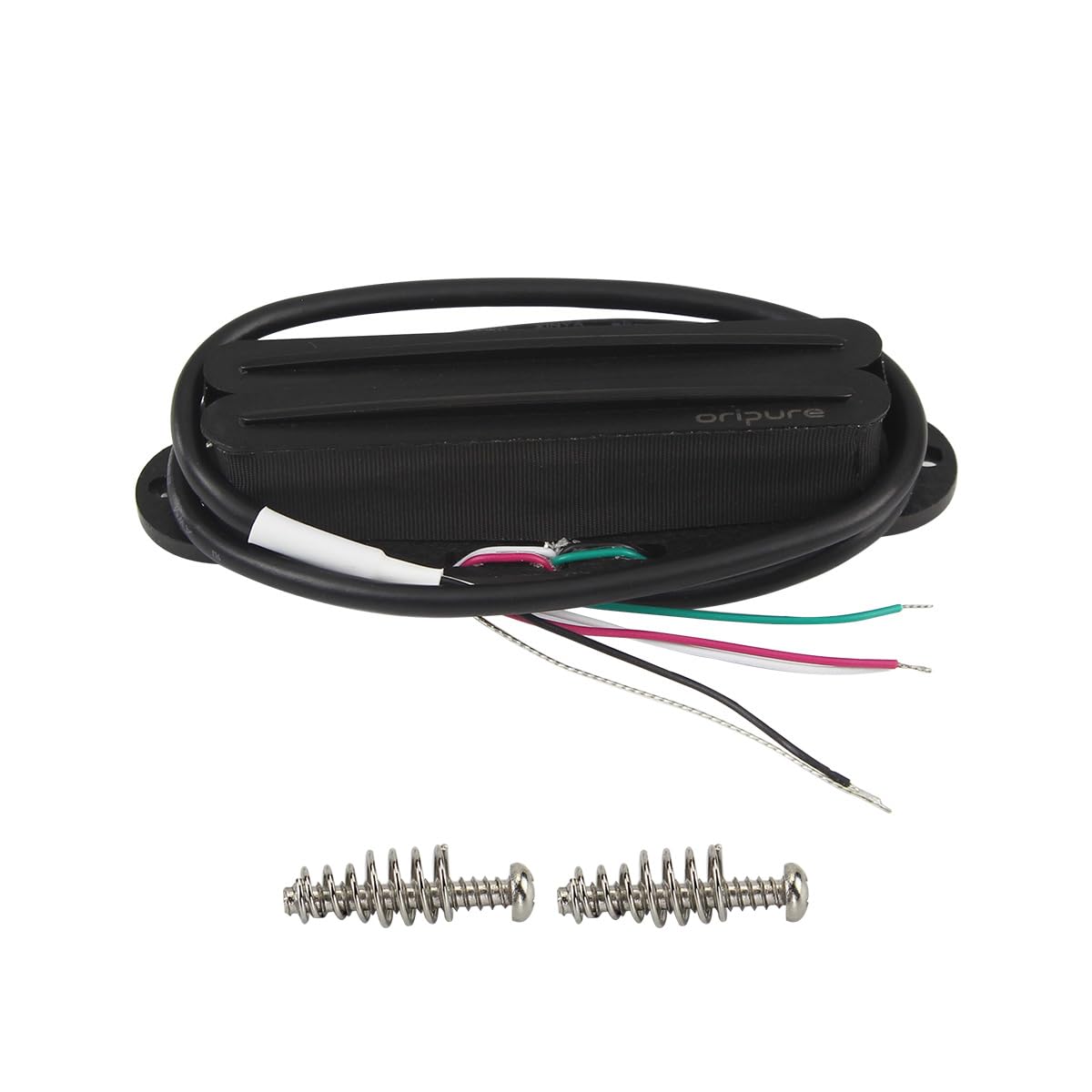 OriPure Hot Rail Pickups Alnico5 Single-Coil-Sized Humbucker 10-11K Fit ST SQ Electric Guitar, Full Black