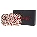 Fawziya Bling Ring Clutch Cocktail Purses For Women Snakeskin Evening Bag-Pink