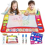 Large Water Doodle Mats Magic Aqua Drawing Mat Toy Super Large Water Painting Floor Mat Kids Toy Aqua Drawing Book Mat with Water Pen 4 Color Children Water Doodle Drawing Mat Education 31 x 23 inch