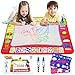 Large Water Doodle Mats Magic Aqua Drawing Mat Toy Super Large Water Painting Floor Mat Kids Toy Aqua Drawing Book Mat with Water Pen 4 Color Children Water Doodle Drawing Mat Education 31 x 23 inch